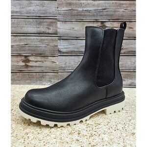 Art Class Black & White Pull On Remy Zipper Big Girl's Chelsea Boots Size 5